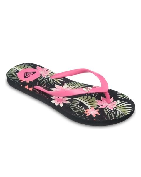 Sandały dla Kobiety BY THE SEA Czarny. Czarne sandały Roxy, bez wzorów, z gumy, bez obcasa, bez zapięcia. Za 74.99 zł.