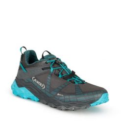 Buty sportowe trekkingowe damskie Aku Flyrock Gore-tex. Czarne trekkingi Aku, z gore-texu, wspinaczkowe. Za 389.00 zł.