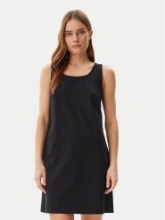 Calvin Klein Sukienka codzienna LV044B010G Czarny Regular Fit. Czarne sukienki Calvin Klein, na co dzień, bez wzorów, z wiskozy, bez kołnierzyka, bez ramiączek, proste. Za 279.99 zł.