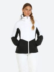 Fischer Kurtka narciarska "Stella" w kolorze biało-czarnym rozmiar: XXL. Białe kurtki narciarskie FISCHER, xxl, bez wzorów, bez kaptura, narciarskie. Za 709.99 zł.