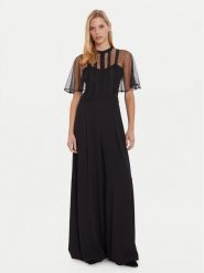 TWINSET Kombinezon 252TT2340 Czarny Wide Leg. Czarne sukienki Twinset, bez wzorów, z syntetyku, bez kołnierzyka, bez ramiączek. Za 1,469.00 zł.