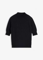 Sweter z golfem z miękką wełną. Czarne golfy bonprix, bez wzorów, ze skóry, bez ramiączek. Za 219.99 zł.