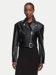 KARL LAGERFELD Kurtka z imitacji skóry B3W14008 Czarny Regular Fit. Czarne kurtki KARL LAGERFELD, bez wzorów, ze skóry, bez kaptura. Za 1,749.00 zł.