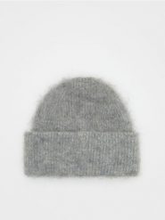 Czapka beanie z wełną - szary. Szare czapki Reserved, bez wzorów, z wełny. W wyprzedaży za 35.99 zł.