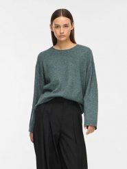 Vila Sweter "Liga" w kolorze zielonym rozmiar: XL. Zielone swetry Vila, xl, bez wzorów, bez ramiączek. Za 95.95 zł.