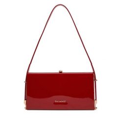 Torebka Eva Minge. Czerwone torebki klasyczne Eva Minge, bez wzorów, bez dodatków. Za 199.99 zł.