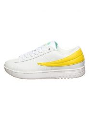 Fila Sneakersy w kolorze biało-żółtym rozmiar: 39. Białe trampki Fila, bez wzorów, z materiału, bez zapięcia. Za 145.95 zł.