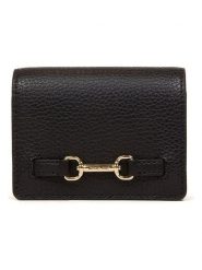 Michael Kors Skórzany portfel w kolorze czarnym - 10 x 8 x 3 cm rozmiar: onesize. Czarne portfele Michael Kors, bez wzorów, z materiału. Za 296.95 zł.