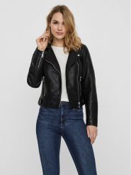 Vero Moda Kurtka z imitacji skóry Kerri 10228728 Czarny Regular Fit. Czarne kurtki Vero Moda, xl, bez wzorów, ze skóry, bez kaptura. Za 209.99 zł.