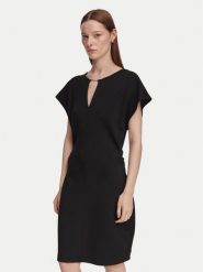 Guess Sukienka koktajlowa W6YK18 K4371 Czarny Regular Fit. Czarne sukienki Guess, xxl, z aplikacjami, z syntetyku, wizytowe, bez kołnierzyka, bez ramiączek. Za 434.99 zł.