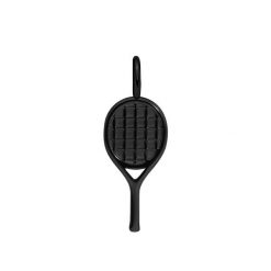 Zawieszka wisząca Rakieta do tenisa, czarna. Czarne bransoletki Lilou, ze stali. Za 129.00 zł.