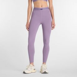 Legginsy damskie do treningu New Balance AC WB6160E1AA5 – fioletowe. Fioletowe legginsy New Balance, l, bez wzorów, z lycry, z podwyższonym stanem. Za 259.99 zł.