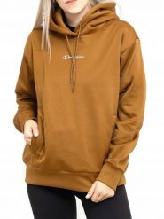 Bluza na co dzień damska CHAMPION ciepła z kapturem. Brązowe bluzy Champion, s, bez wzorów, z bawełny, z kapturem. Za 241.00 zł.