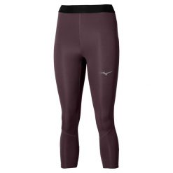 Damskie legginsy 3/4 Mizuno Core Impulse. Fioletowe legginsy Mizuno, l, z aplikacjami, z materiału, do biegania. Za 217.00 zł.