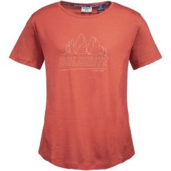 T-shirt damski Dolomite Cristallo Merino SS Watermelon Red. Czerwone koszulki sportowe Dolomite, bez wzorów, bez ramiączek. Za 439.99 zł.