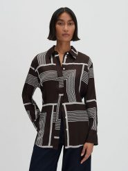 Someday Bluzka w kolorze brązowo-białym rozmiar: 40. Białe bluzki someday., bez wzorów, z wiskozy, bez kołnierzyka, bez ramiączek. Za 208.99 zł.