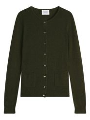 AUTHENTIC CASHMERE Kaszmirowy kardigan "Caron" w kolorze khaki rozmiar: M. Brązowe kardigany AUTHENTIC CASHMERE, m, bez wzorów, z kaszmiru. Za 347.99 zł.