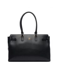 Tommy Hilfiger Torebka AW0AW19069 Czarny. Czarne shopper TOMMY HILFIGER, bez wzorów, ze skóry, bez dodatków. Za 649.99 zł.