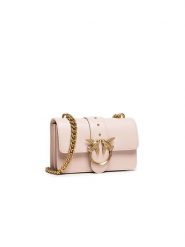 Pinko Skórzana torebka w kolorze jasnoróżowym - 21 x 13 x 6 cm rozmiar: onesize. Różowe torby na ramię Pinko, z aplikacjami, z materiału, na ramię, bez dodatków. Za 638.42 zł.