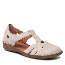 Sandały Josef Seibel. Brązowe sandały Josef Seibel, bez wzorów, bez obcasa, na płaskiej podeszwie, bez zapięcia. Za 349.99 zł.