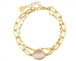 Bransoletka z mosiądzu pozłacana z kocim okiem. Bransoletki Artelioni, pozłacane. Za 149.00 zł.