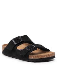 Birkenstock Klapki Arizona Bs 0951323 Czarny. Czarne klapki Birkenstock, bez wzorów, ze skóry, bez obcasa. Za 529.99 zł.