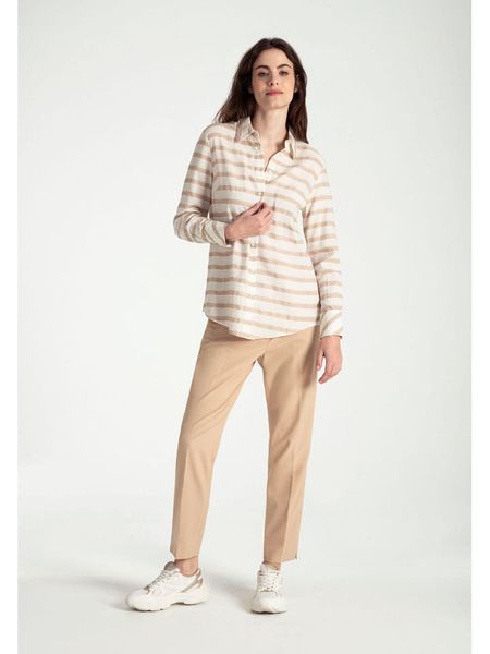More & More Bluzka w kolorze beżowo-kremowym rozmiar: 42. Brązowe bluzki More & More, bez wzorów, bez kołnierzyka, bez ramiączek. Za 152.26 zł.