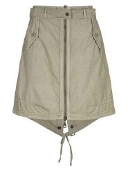 Herrlicher Spódnica "Sibley" w kolorze oliwkowym rozmiar: W30. Brązowe spódnice Herrlicher, bez wzorów, z bawełny, midi, asymetryczne. Za 165.99 zł.