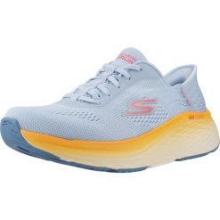 Kapcie SKECHERS SLIP-INS MAX CUSHIONING ELITE 2.0 Niebieski. Niebieskie obuwie domowe Skechers, bez wzorów, z tkaniny, bez zapięcia. Za 524.99 zł.