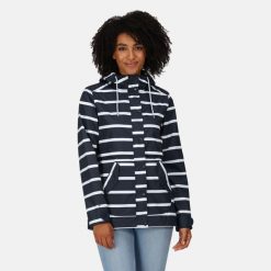 Damska kurtka turystyczna parka z membraną przeciwdeszczowa Bayla. Niebieskie parki Regatta, l, z poliesteru, bez kaptura. Za 199.99 zł.