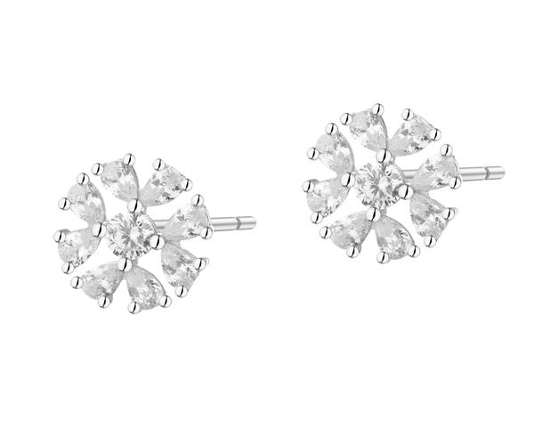 Kolczyki srebrne z cyrkoniami. Szare kolczyki Apart, z cyrkonią, srebrne. Za 139.00 zł.