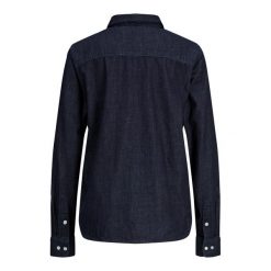 Koszula damska JJXX sophi denim. Brązowe koszule JJXX, bez wzorów, z denimu, sportowe, bez kołnierzyka, bez ramiączek. W wyprzedaży za 97.50 zł.