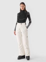 4F Spodnie narciarskie w kolorze kremowym rozmiar: M. Brązowe spodnie dresowe 4f, m, bez wzorów, narciarskie, primaloft. Za 426.40 zł.