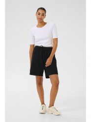 Kaffe Szorty "Naya" w kolorze czarnym rozmiar: 42. Czarne szorty Kaffe, bez wzorów, z bawełny, z podwyższonym stanem. Za 86.99 zł.