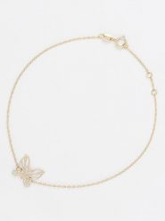 L instant d Or Złota bransoletka "Butterfly" z elementem ozdobnym rozmiar: onesize. Żółte bransoletki L instant d Or, złote. Za 391.99 zł.