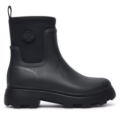 Kalosze Tommy Hilfiger. Czarne kalosze TOMMY HILFIGER, bez wzorów. Za 489.99 zł.