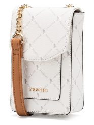 Puccini Torebka w kolorze białym na telefon - 11 x 18 x 5,5 cm rozmiar: onesize. Białe torby na ramię Puccini, bez wzorów, z materiału, przez ramię, bez dodatków. Za 90.45 zł.