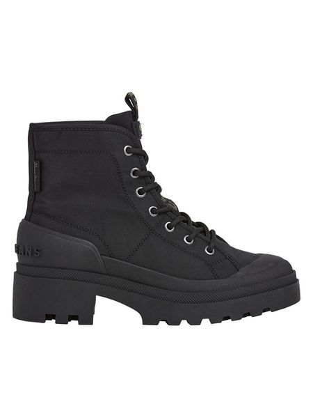 Pepe Jeans FOOTWEAR Botki w kolorze czarnym rozmiar: 38. Czarne botki Pepe Jeans FOOTWEAR, bez wzorów, z jeansu, bez obcasa, bez zapięcia. Za 169.95 zł.