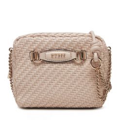 Torebka Guess. Brązowe listonoszki Guess, z aplikacjami, bez dodatków. Za 309.99 zł.