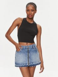 Calvin Klein Swimwear Top KW0KW02481 Czarny Slim Fit. Czarne topy Calvin Klein Swimwear, l, bez wzorów, z bawełny, bez kołnierzyka, bez ramiączek. Za 119.99 zł.