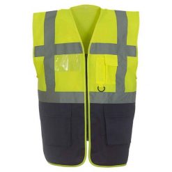 Kamizelka Odblaskowa Unisex Dla Dorosłych Z Recyklingu. Niebieskie koszulki sportowe YOKO, bez wzorów, bez ramiączek. Za 81.99 zł.
