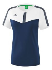 Erima Koszulka sportowa "Squad" w kolorze biało-granatowym rozmiar: 38. Białe koszulki sportowe Erima, bez wzorów, z materiału, bez ramiączek, outdoorowe. Za 74.81 zł.