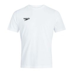 Koszulka T-Shirt damski Speedo Club Plain Tee. Białe koszulki sportowe Speedo, bez wzorów, bez ramiączek. Za 73.79 zł.