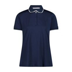 Damska koszulka polo CMP. Niebieskie bluzki CMP, na lato, bez wzorów, bez kołnierzyka, bez ramiączek. Za 139.00 zł.