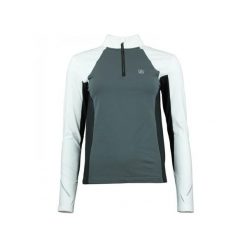 Damska koszulka 1st Skin z zamkiem błyskawicznym Peak Mountain. Białe bluzki Peak Mountain, bez wzorów, eleganckie, bez kołnierzyka, bez ramiączek. W wyprzedaży za 170.00 zł.