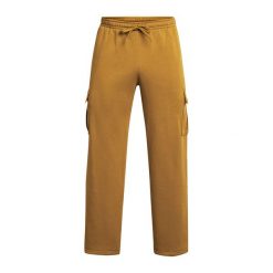 Spodnie treningowe damskie Under Armour Project Rock Icon Fleece. Żółte spodnie dresowe Under Armour, s, bez wzorów, na fitness i siłownię. Za 249.99 zł.