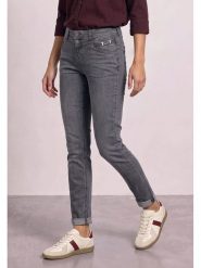 Street One Dżinsy - Slim fit - w kolorze szarym rozmiar: W26/L30. Szare jeansy Street One, l, z aplikacjami. Za 219.95 zł.