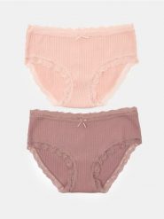 Majtki figi z koronką 2 pack - wielobarwny. Figi Sinsay, l, bez wzorów, z koronki. Za 19.99 zł.