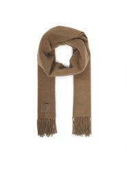 Calvin Klein Szalik Emblem LV04D8060G Beżowy. Brązowe rękawiczki Calvin Klein, bez wzorów, z wełny. Za 349.99 zł.