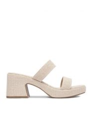 DeeZee Klapki CEO-YLD-H9004 Beżowy. Brązowe klapki DeeZee, bez wzorów, z materiału, bez obcasa. Za 139.99 zł.